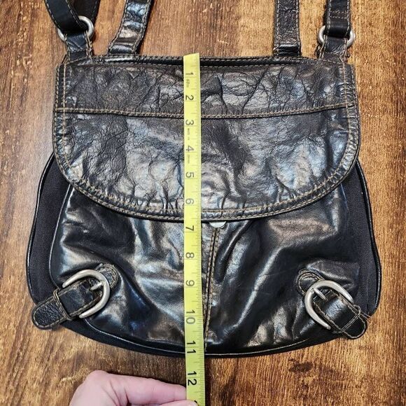 Fossil Lizette leather/canvas messenger bag - Picture 8 of 10